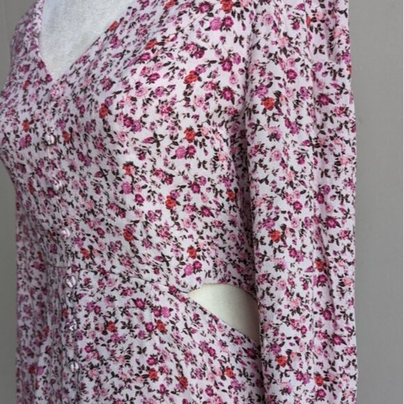 AFRM x Revolve floral long sleeve mini dress with side cutouts - Picture 5 of 12